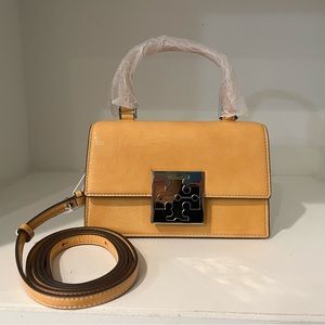 Tory Burch Mini Bon Bon Patent Leather Top-Handle Bag